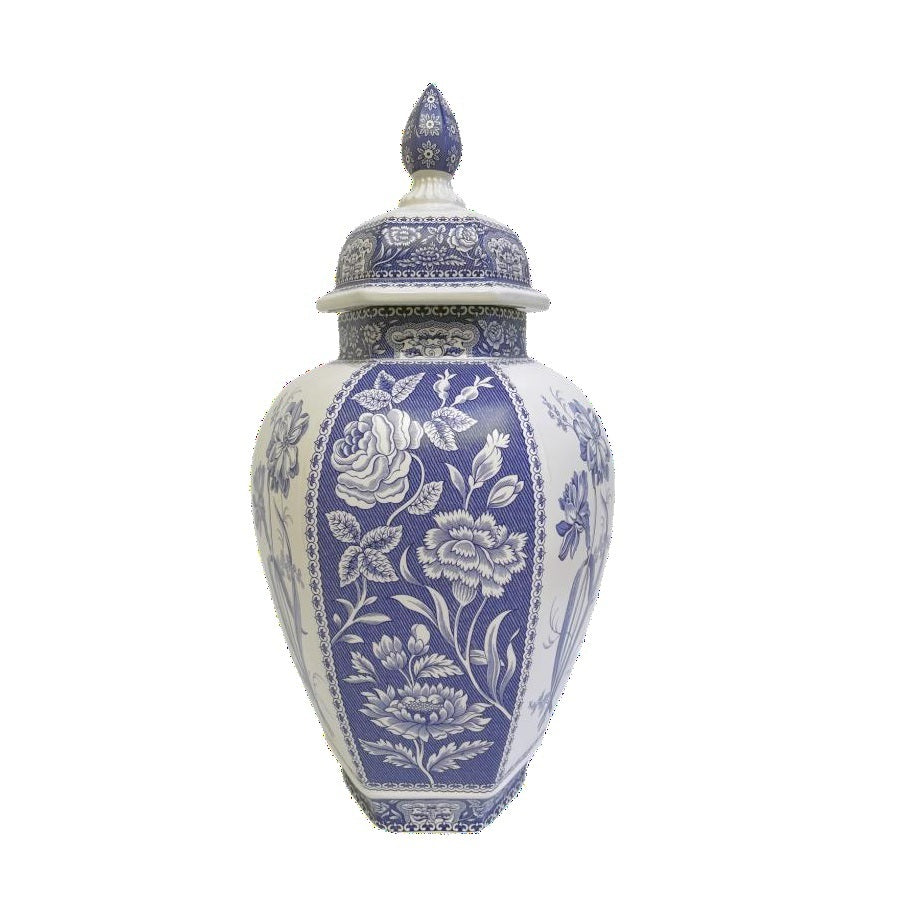 Spode Blue Italian Archive - Floral Ginger Jar - 45cm