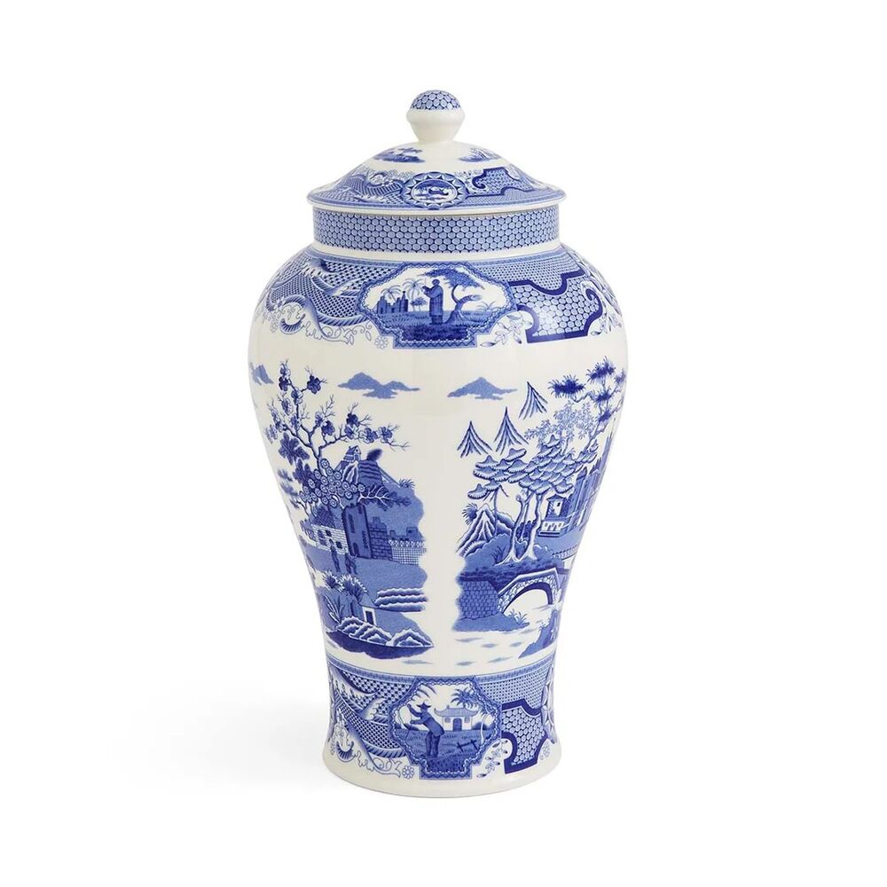 Spode Blue Italian Archive - Gothic Castle Ginger Jar - 30cm