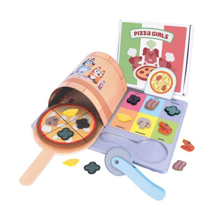 Bluey Wooden Pizza Girls Set