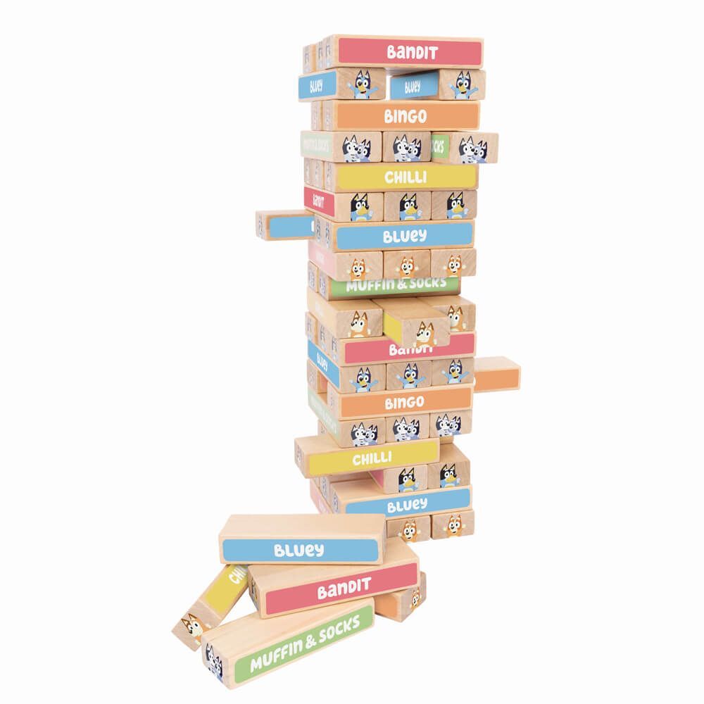 Bluey Wooden Tumbling Tower Set