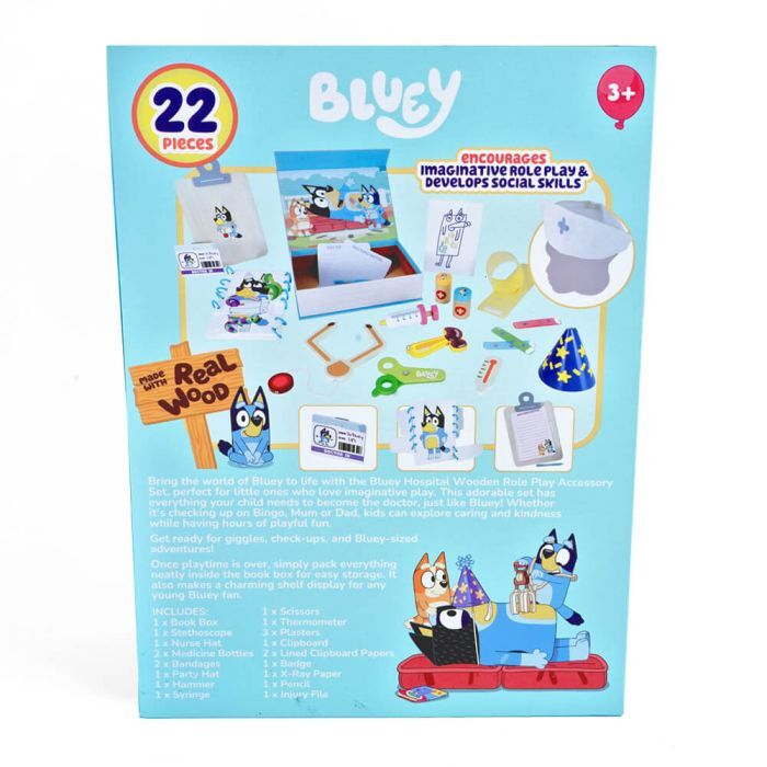 Bluey Hospital Wooden Role Play Accessory Set
