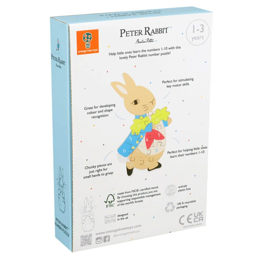 Beatrix Potter Peter Rabbit Wooden Number Puzzle
