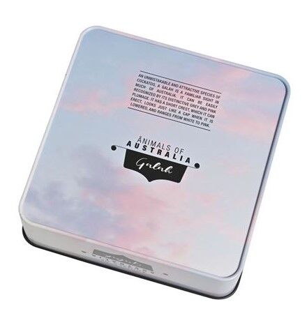Banksia Red Macadamia Butter Finger Biscuit Tin - Animals of Australia Galah