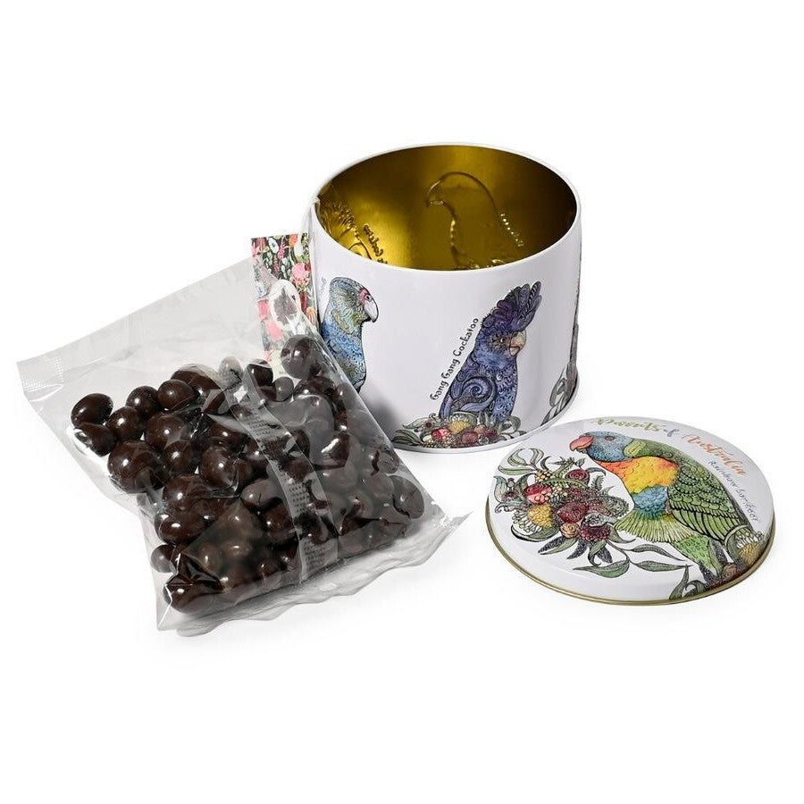 Banksia Red Chocolate Coated Fruit & Nut Mix Tin - Parrots of Australia