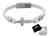 GC Gifts by Gatto - White Leather & Cross Bracelet