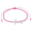 GC Gifts by Gatto - Pink Crystal Beads & Cross Bracelet