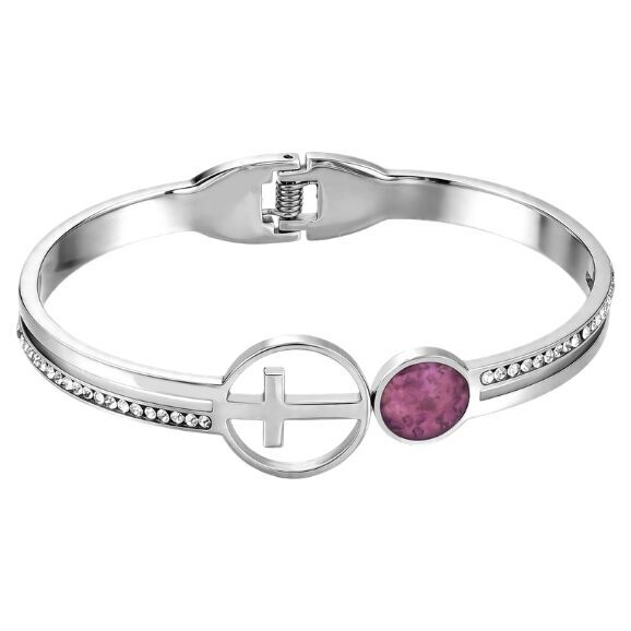 GC Gifts by Gatto - Amethyst & Cross Bracelet