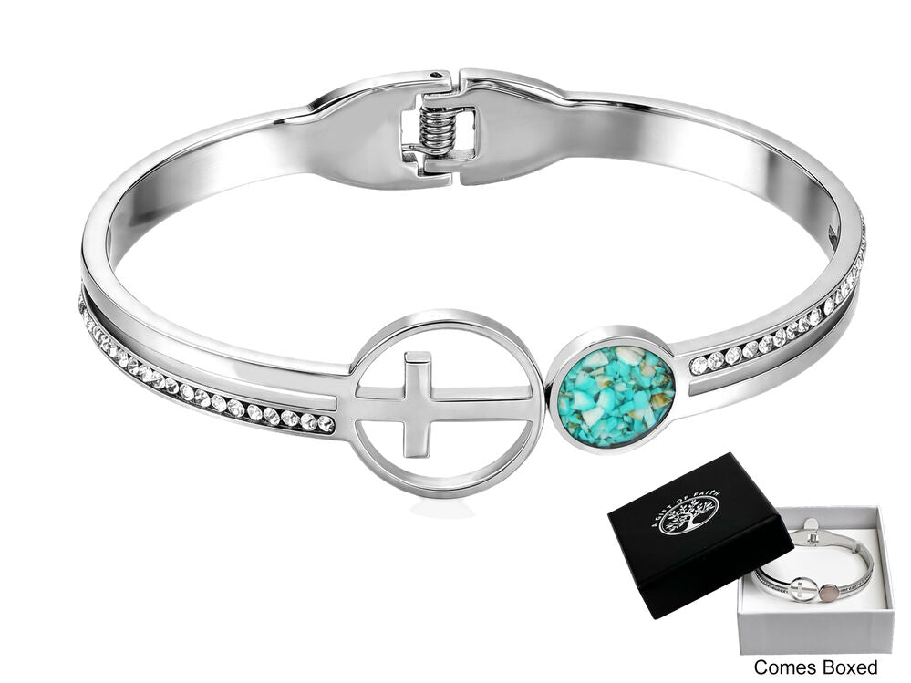 GC Gifts by Gatto - Turquoise & Cross Bracelet