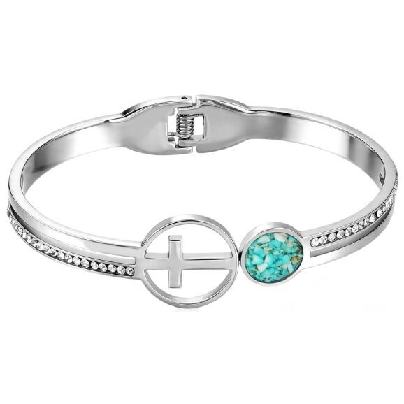 GC Gifts by Gatto - Turquoise & Cross Bracelet