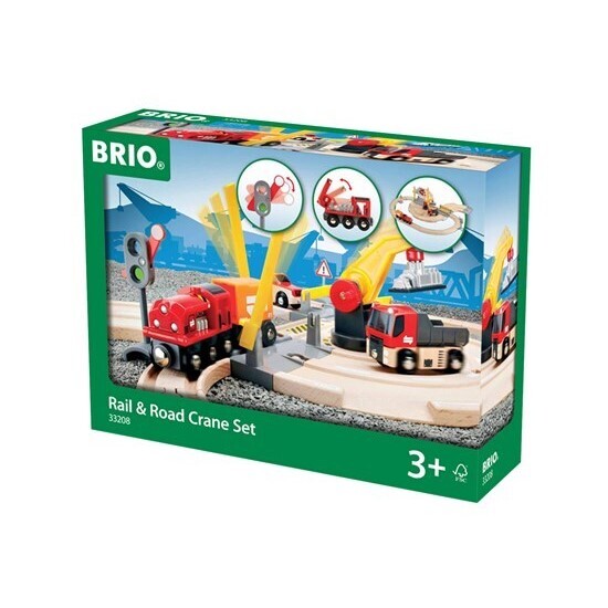 BRIO World - Rail & Road Crane Set