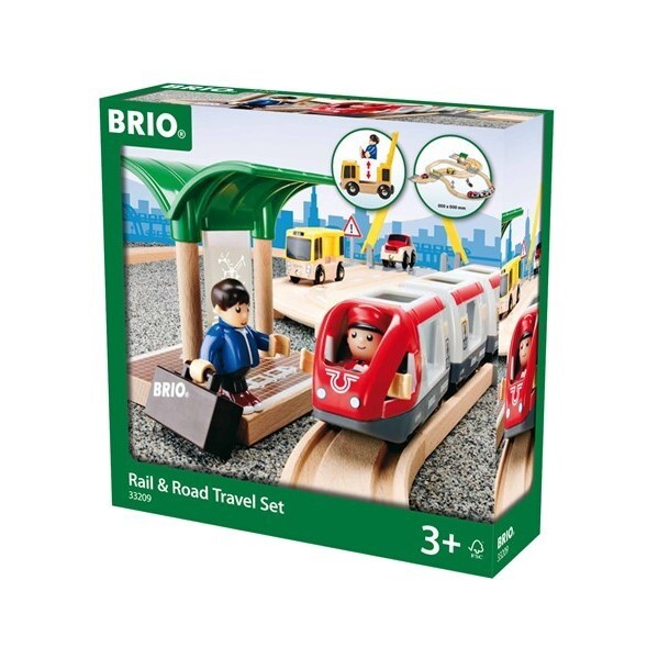 BRIO World - Rail & Road Travel Set