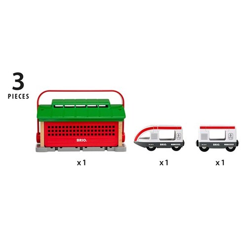 BRIO World Destination - Train Garage with Handle