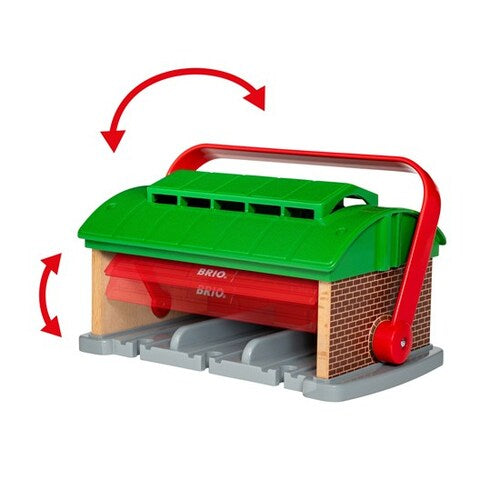 BRIO World Destination - Train Garage with Handle