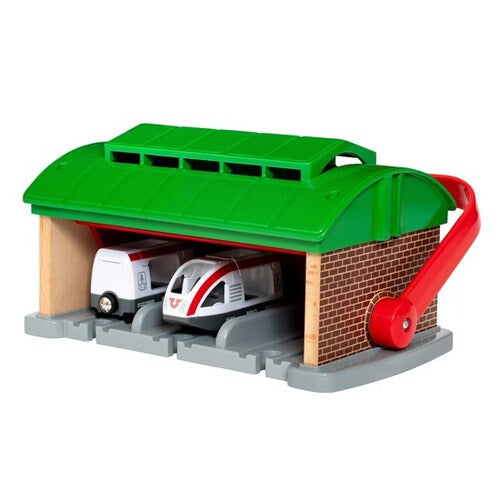 BRIO World Destination - Train Garage with Handle