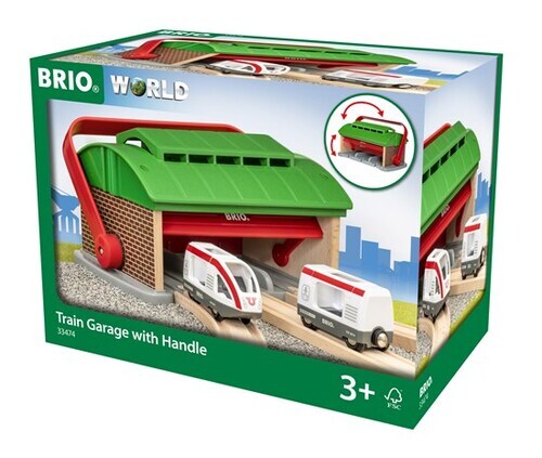 BRIO World Destination - Train Garage with Handle
