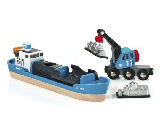 BRIO World Vehicle - Container & Crane Wagon