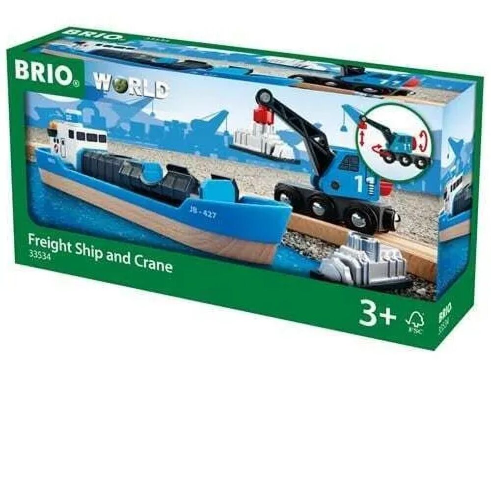 BRIO World Vehicle - Container & Crane Wagon