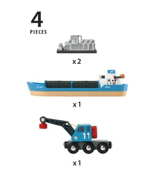 BRIO World Vehicle - Container & Crane Wagon