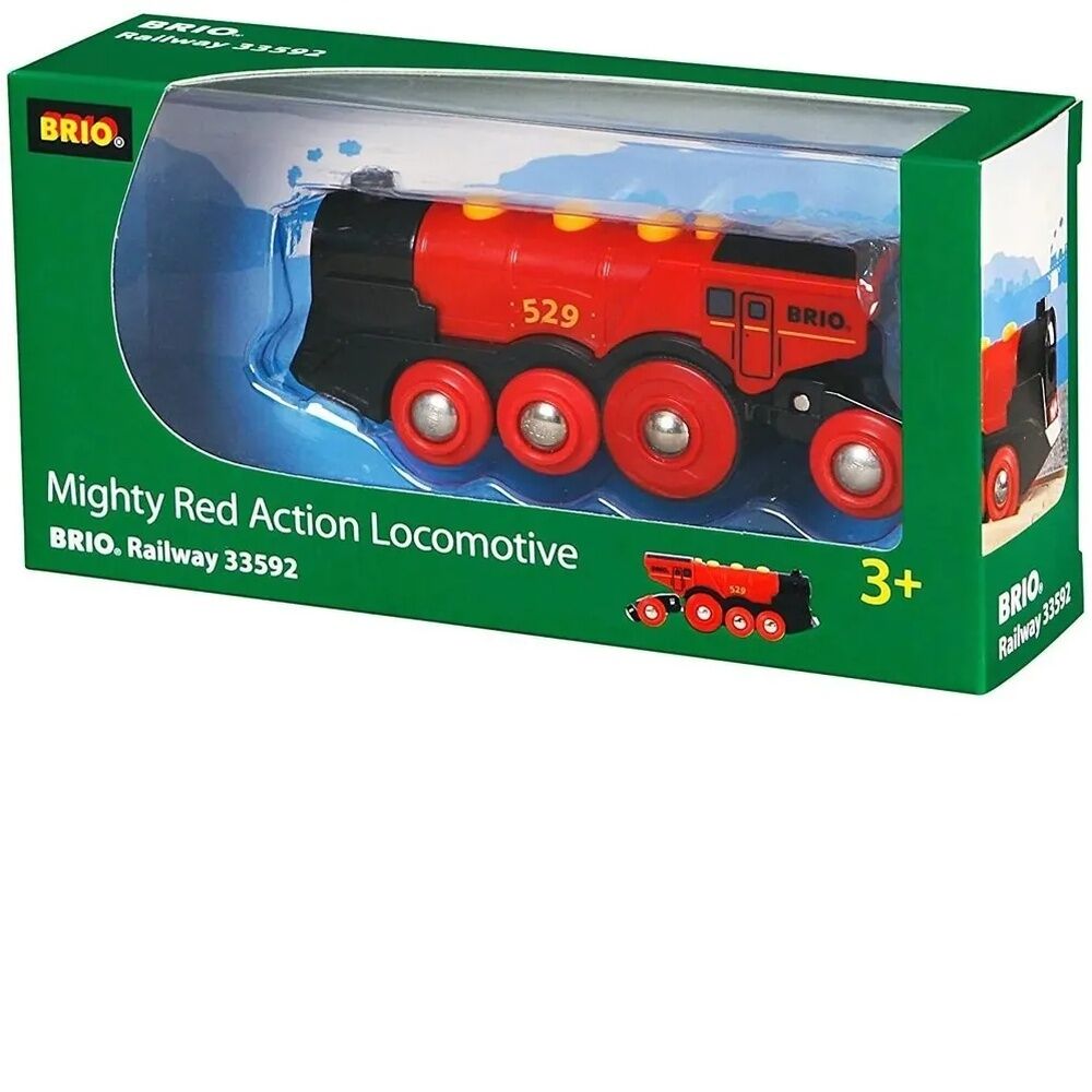 BRIO World Train - Mighty Red Battery Powered Action Locomotive