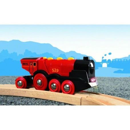 BRIO World Train - Mighty Red Battery Powered Action Locomotive