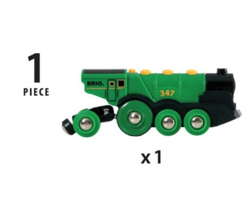 BRIO World Train - Big Green Battery Powered Action Locomotive