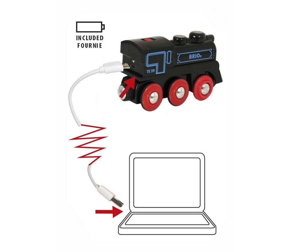 BRIO World Train - Rechargeable Engine with Mini USB Cable