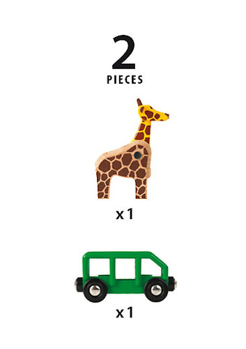 BRIO World Vehicle - Giraffe and Wagon