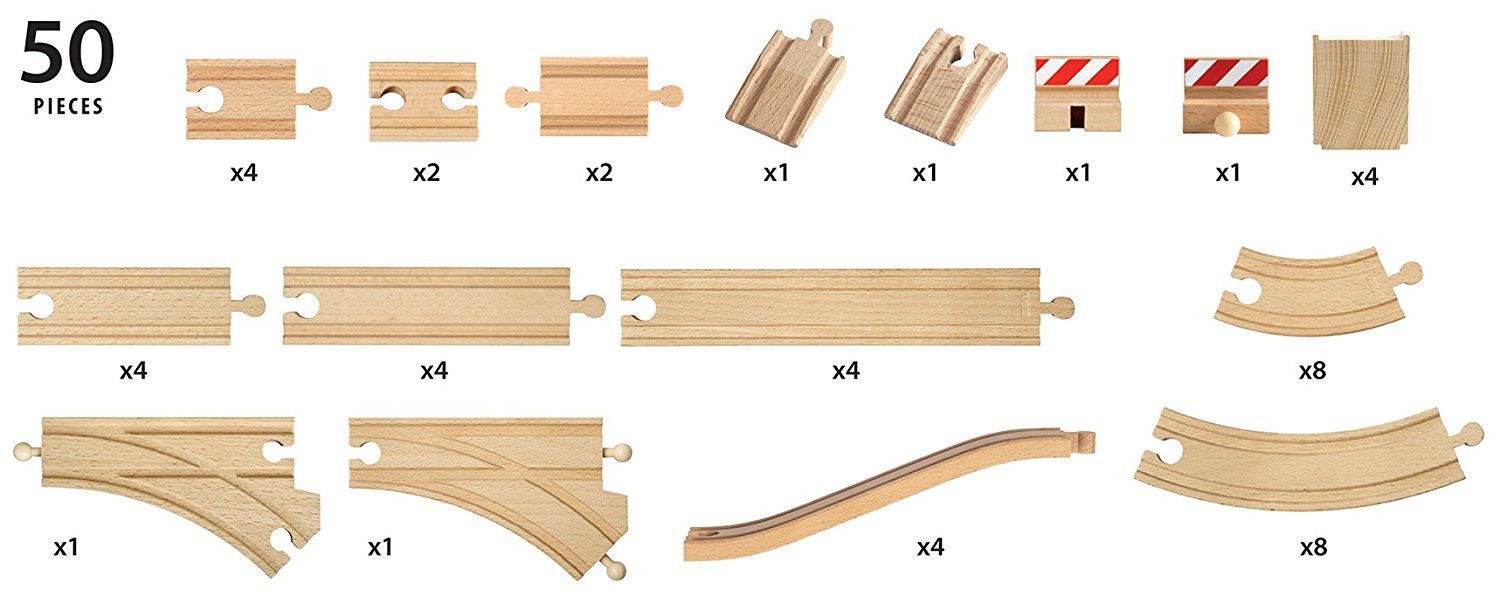 BRIO World Tracks - 50pc Track Pack