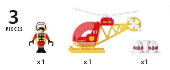 BRIO World Vehicle - Firefighter Helicopter