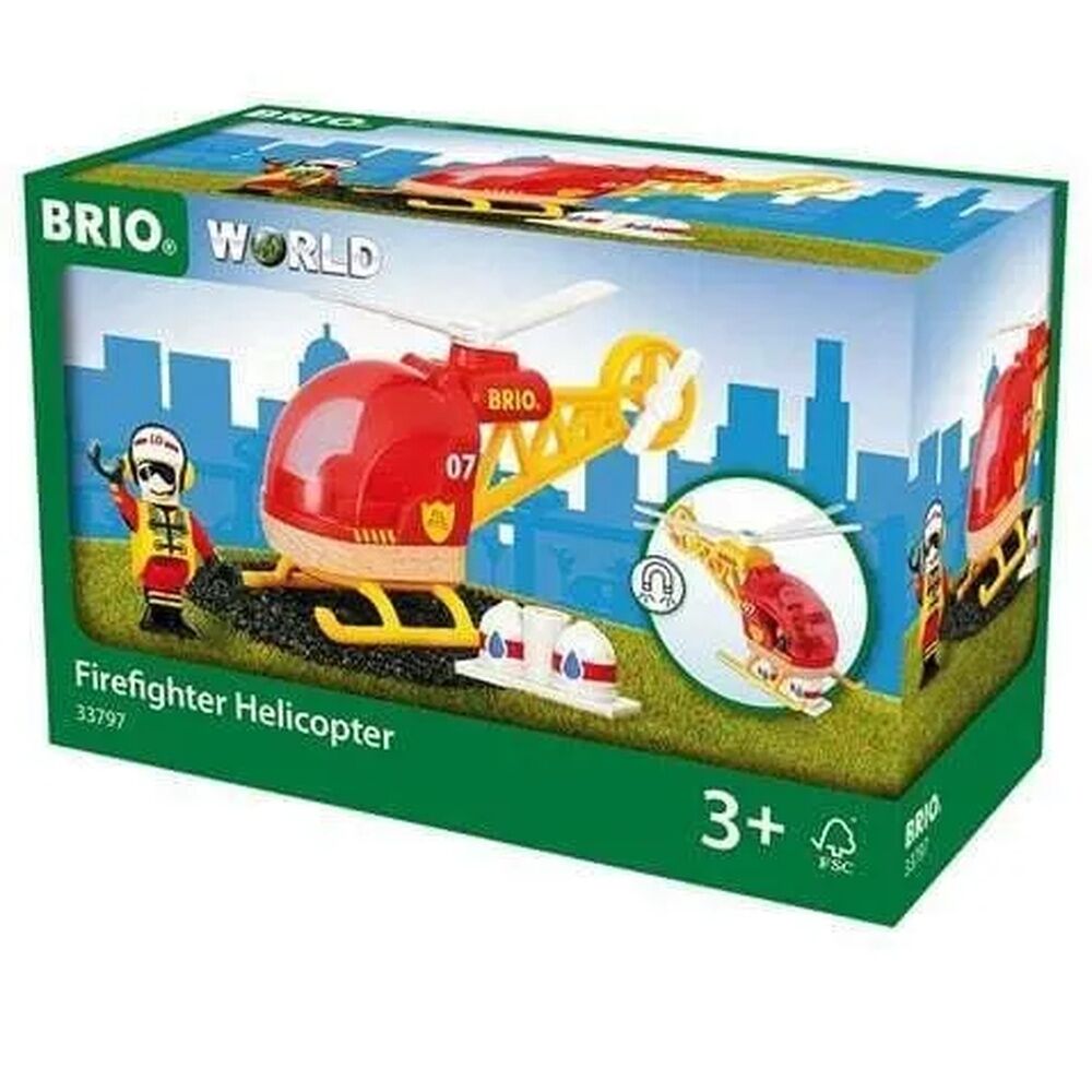 BRIO World Vehicle - Firefighter Helicopter