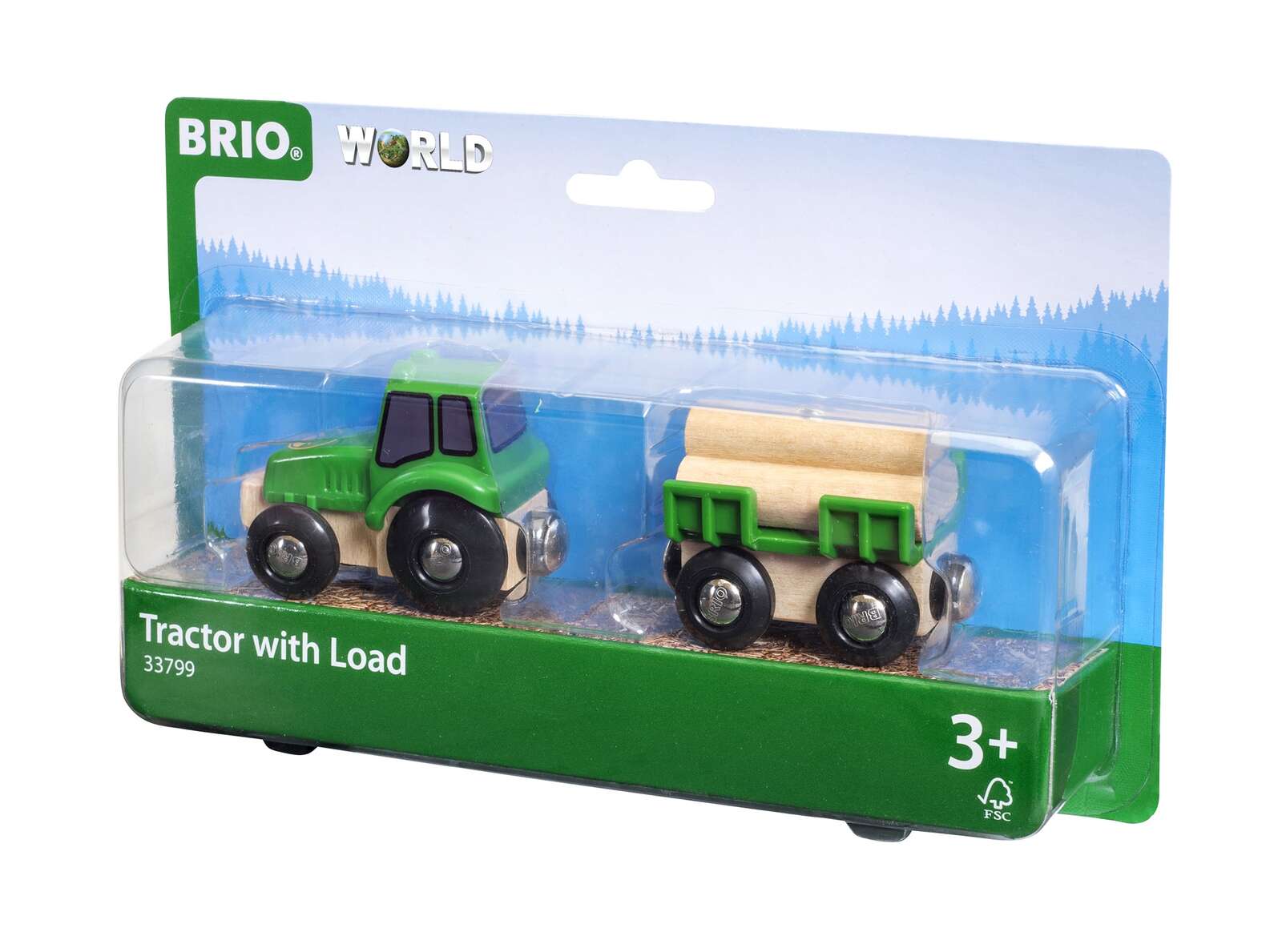 BRIO World Vehicle - Farm Tractor with Load