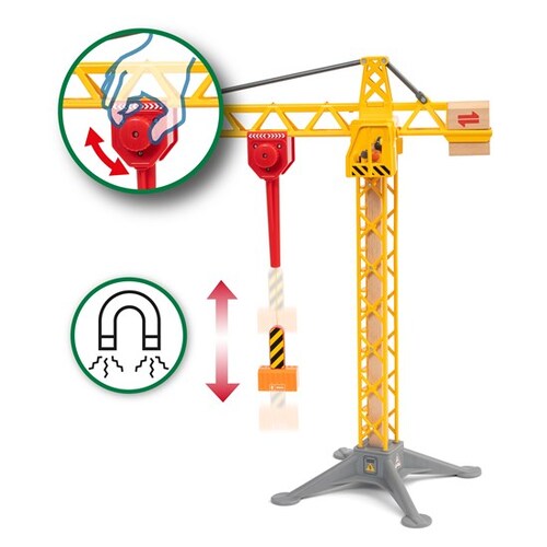 BRIO World Vehicle - Construction Crane with Lights