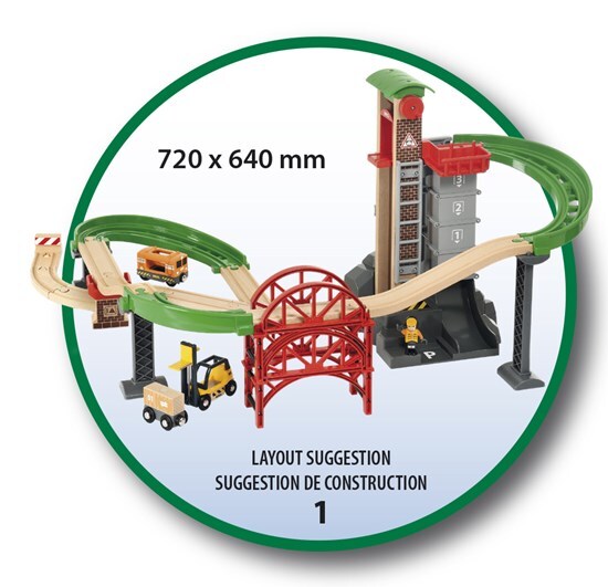 BRIO World Sets - Lift and Load Warehouse Set