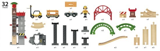 BRIO World Sets - Lift and Load Warehouse Set