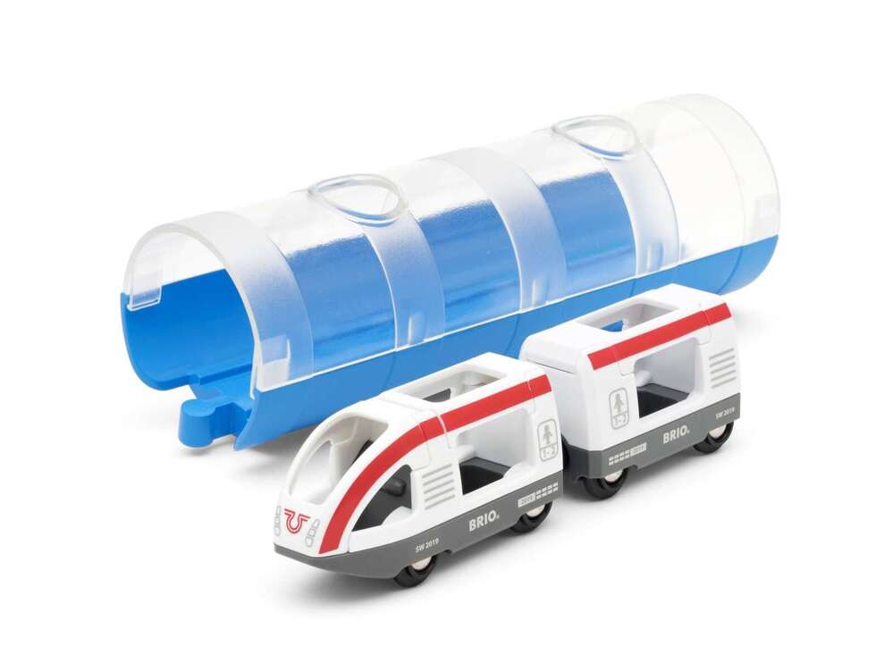 BRIO World Train - Travel Train and Tunnel