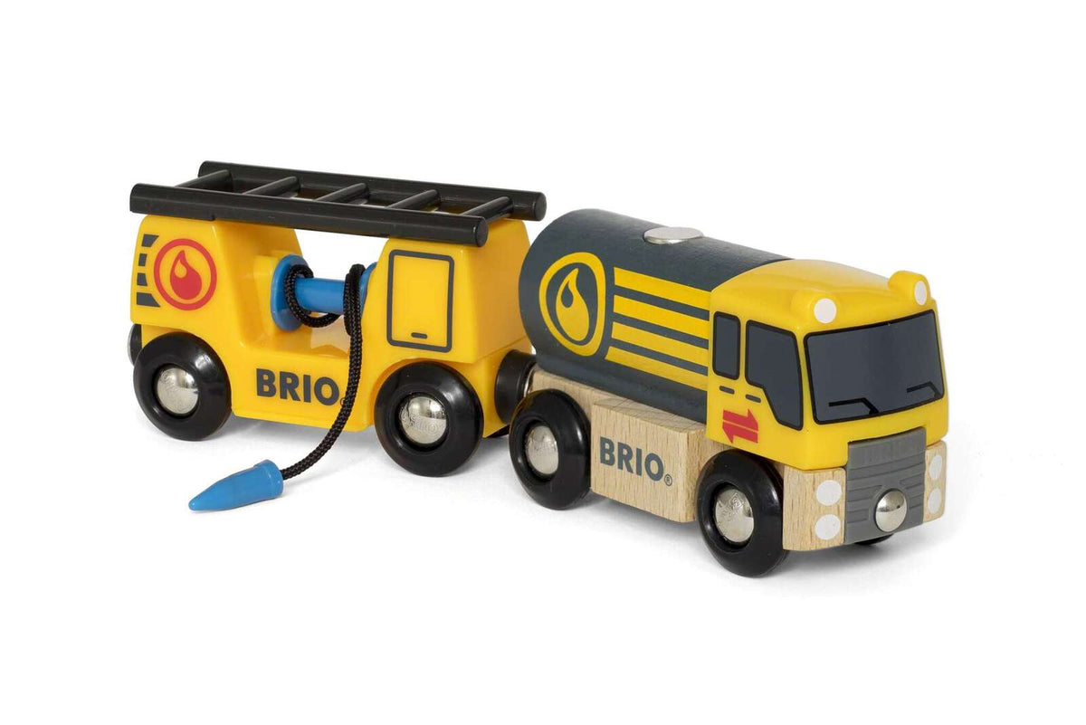 BRIO World Vehicle - Tanker Truck with Hose Wagon