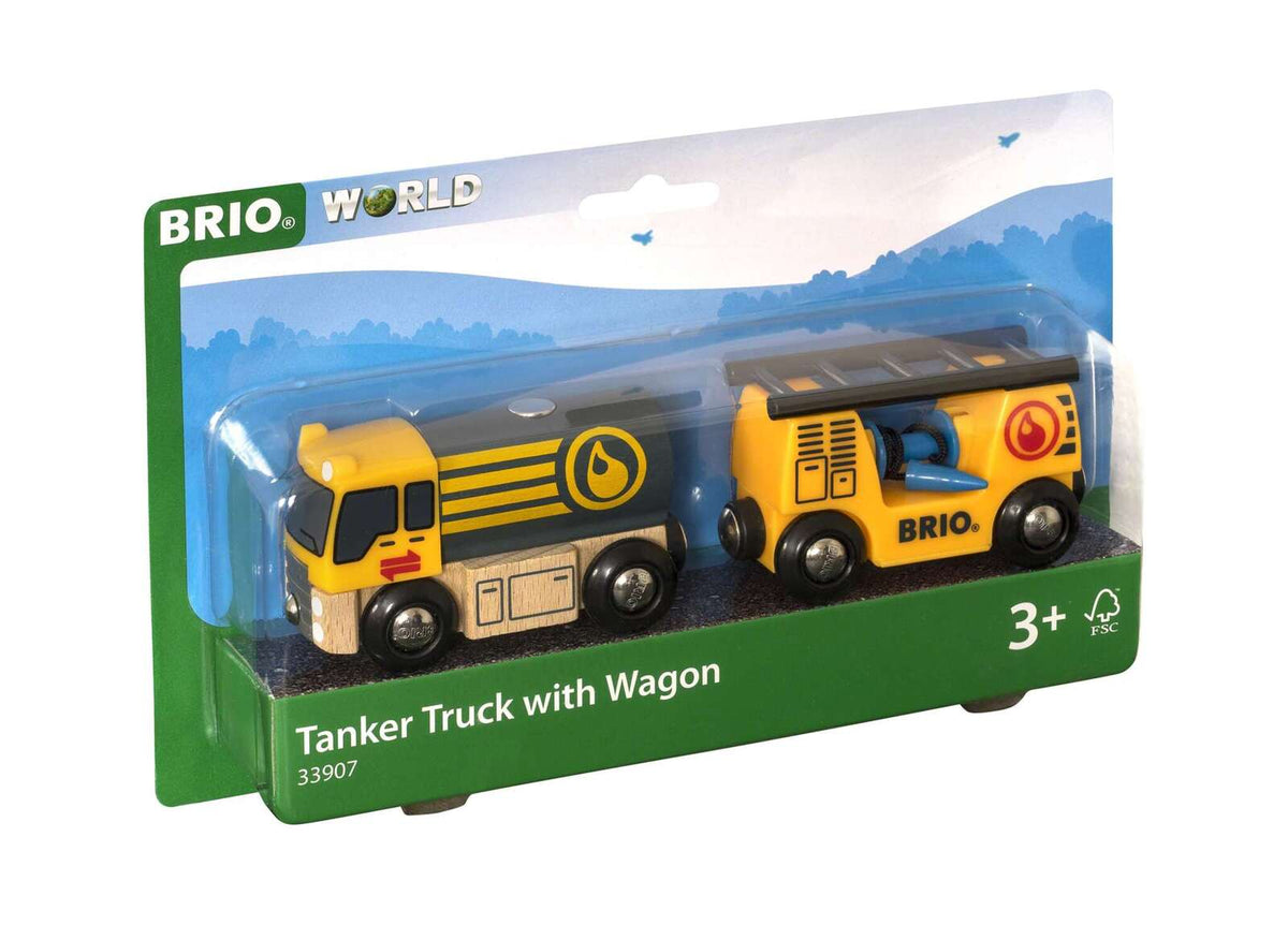BRIO World Vehicle - Tanker Truck with Hose Wagon