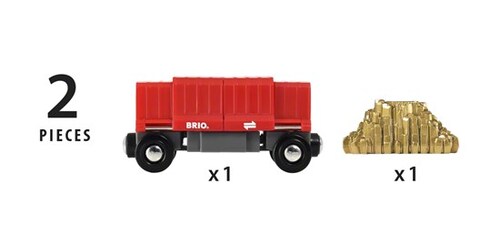 BRIO World Vehicle - Gold Load Cargo Wagon