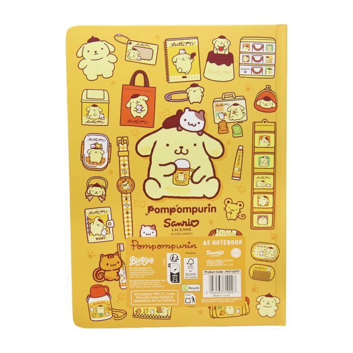 Hello Kitty and Friends A5 Notebook - Pompompurin