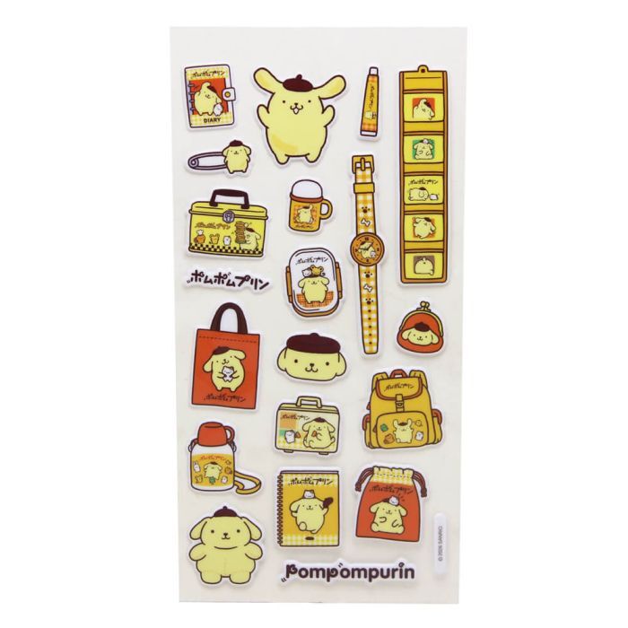 Hello Kitty and Friends Puff Stickers - Pompompurin