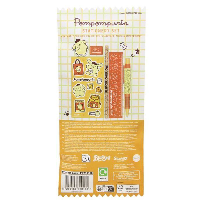 Hello Kitty and Friends Stationery Set - Pompompurin