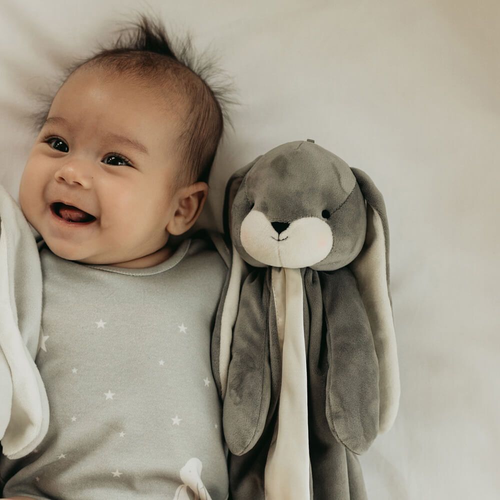Bunnies By The Bay Buddy Blanket - Coal