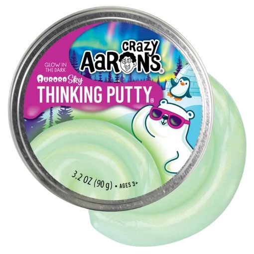 Crazy Aarons Thinking Putty - Glowbrights Aurora Sky
