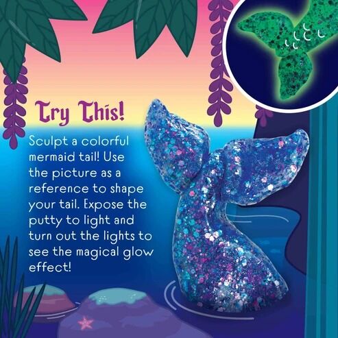Crazy Aarons Thinking Putty - Glowbrights Mermaid Tale