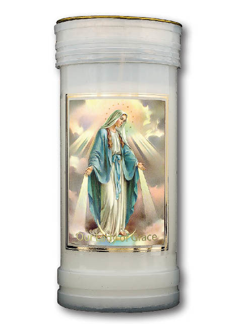 Devotional Candle - Our Lady Of Grace Miraculous