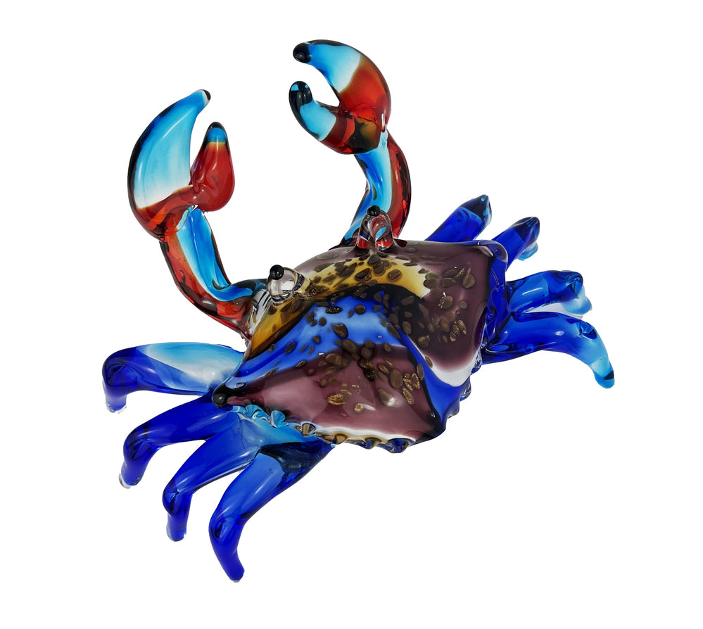 Zibo Glass Ornament - Blue Swimmer
