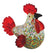 Zibo Glass Ornament - Colourful Chook