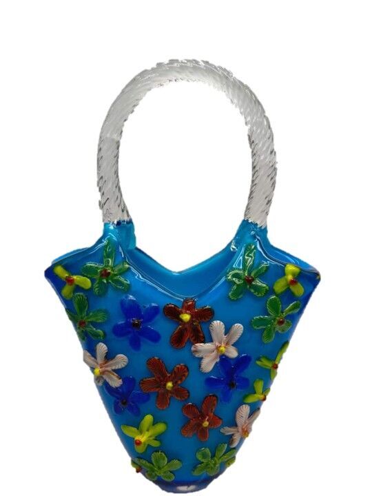 Zibo Glass Vase - Daisy Bleu Bag Vase