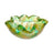 Zibo Glass Bowl - Gold Leaves Fluted