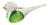 Zibo Glass Ornament - Bird Green
